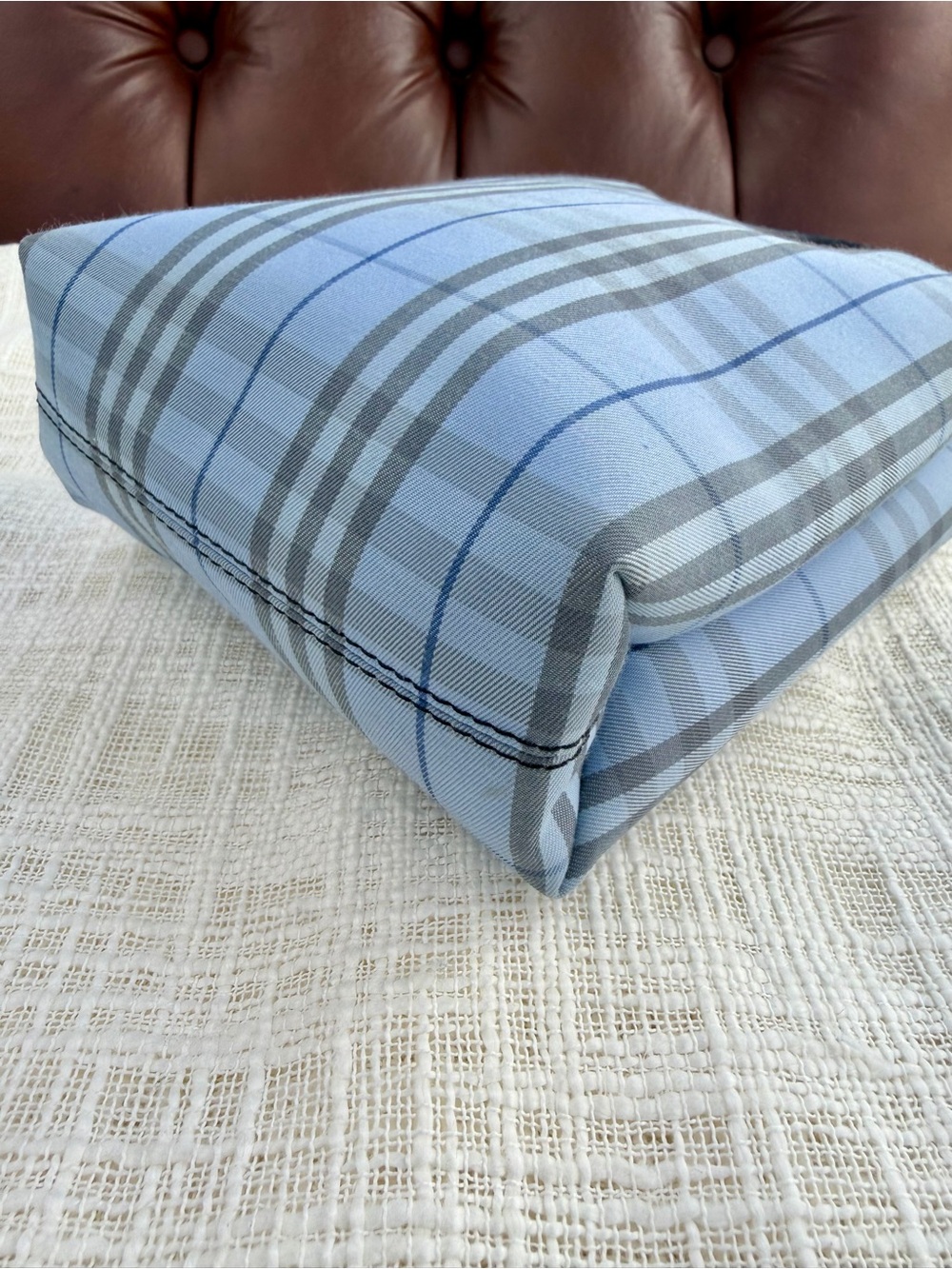 Burberry light blue Nova Check Mini Tote - Picture 5 of 14